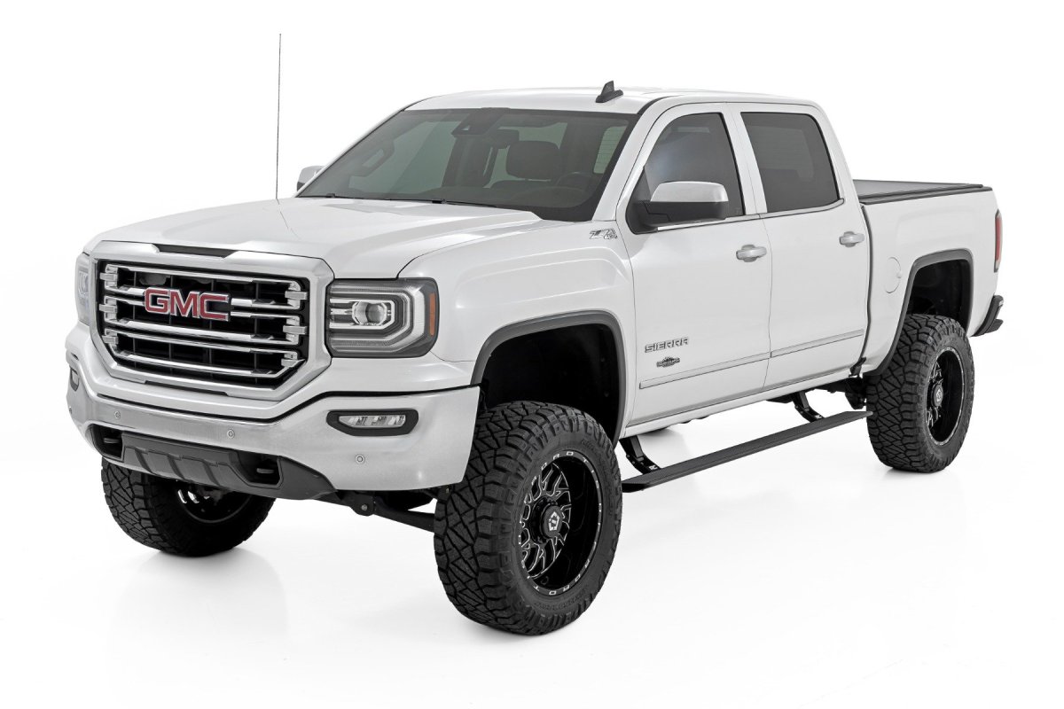 GMC Sierra 3500HD Power Running Boards - Rough Country - HT-Series, Automatic Retractable